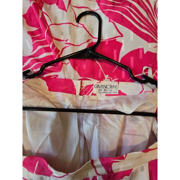 Vintage Givenchy En Plus Pink & White Floral Skirt Set M/L Cruise Beach Summer - Picture 14 of 16